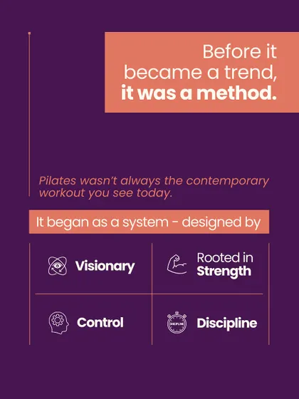 Before it became a global trend, Pilates was a system founded on four key pillars: it was visionary, rooted in strength, and demanded control and discipline. We teach the method with the same respect for these foundational ideas.