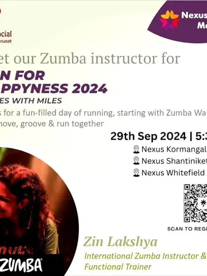 A detailed announcement for the "Run For Happyness 2024" event, highlighting our goal to raise awareness for Alzheimer's disease and heart health in honor of World Heart Day.