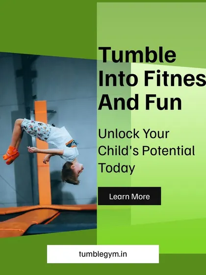 I believe that fitness should be fun. This image of a child joyfully flipping on a trampoline captures our mission to unlock every child's potential and make every tumble a step towards greater health and confidence.