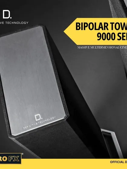 Experience sound from every angle with the Bipolar Tower 9000 Series from Definitive Technology. These speakers create a massive, multidimensional cinematic soundstage that fills your room with breathtaking clarity and depth, immersing you in pure sonic perfection.