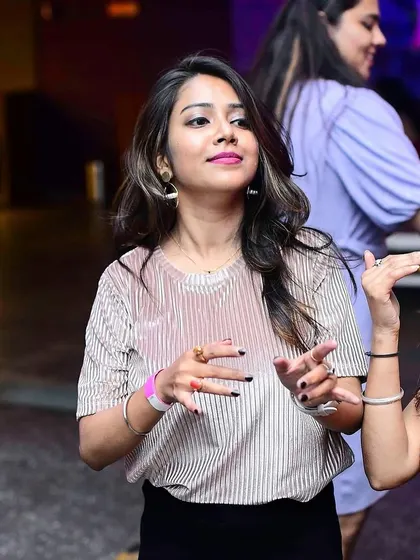 Another shot from a corporate event, with guests feeling the groove. I play a mix of popular tracks that appeal to a diverse professional audience.