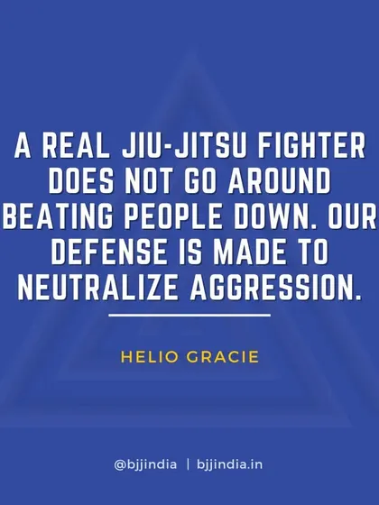 This principle from Helio Gracie is central to my teaching. I don't teach aggression; I teach you how to calmly and intelligently neutralize it. The goal is to build the confidence to walk away, but the competence to act if you must.