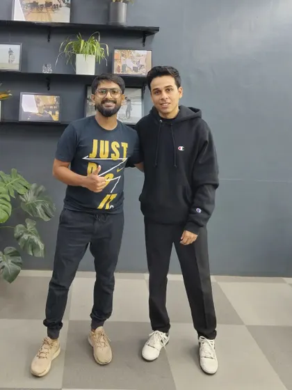 A bit of a fanboy moment with Anuv Jain at the shop. His music has been a big part of my journey.