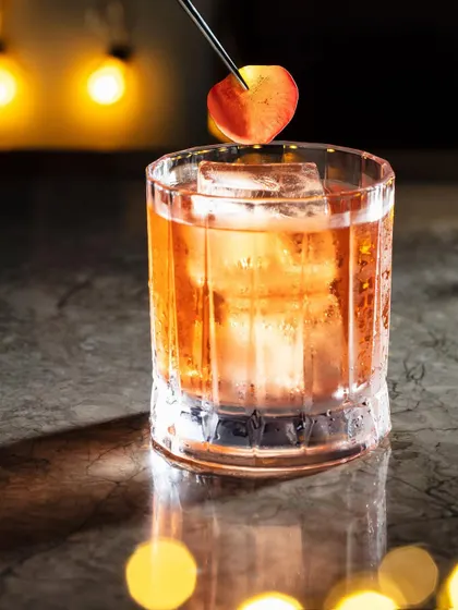 A moody cocktail shot for Hakkasan's festive menu. I used atmospheric bar lighting with soft bokeh in the background to create an intimate and celebratory vibe, making the drink the star of the show.