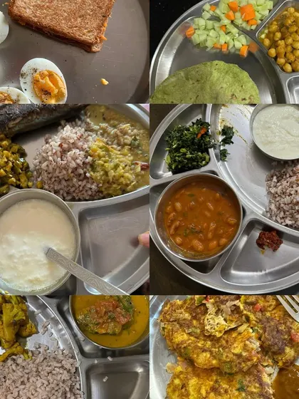 A collage of delicious and healthy home-cooked meals that helped my client transform. This is what sustainable eating looks like.