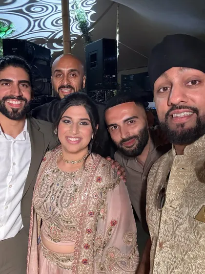 A group selfie with the happy couple in Marbella. We love getting to know our clients and celebrating with them.