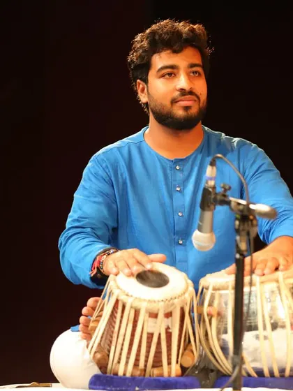 Another angle from the Debadhara Festival performance. The focus required on stage is immense, but the joy of creating music live is unparalleled.