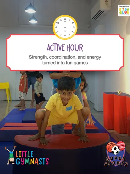 Welcome to the Active Hour. This is where we turn strength, coordination, and energy into fun games. Whether it's part of our Little Gymnasts or Super Sports programs, every moment is about moving and growing.