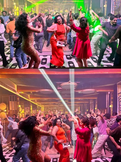 A collage capturing the pure joy on the dancefloor. My sets are designed to create these moments of collective fun, mixing tracks that get everyone moving.