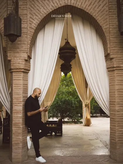 A candid shot from Marrakech. Even when traveling, I'm always connected and ready for what the year has in store.