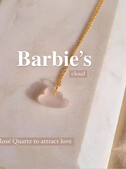 My 'Barbie's cloud' pendant in Rose Quartz, a simple and sweet charm to attract love and heal relationships.