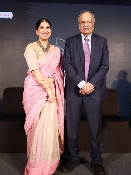 A privilege to share a frame with Mr. M. Damodaran, former Chairman of SEBI, at the awards night. I am experienced in interacting with the most respected figures in the industry.