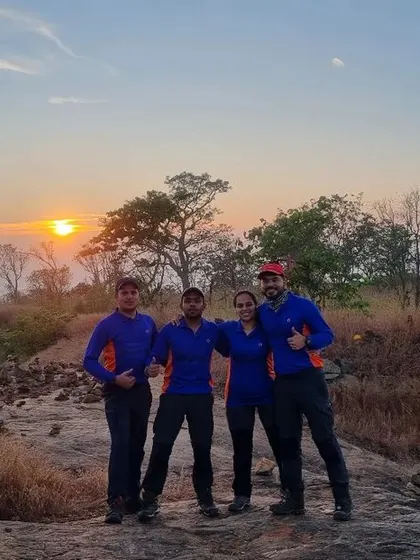 Our leadership team at sunrise. We lead by example, demonstrating passion, resilience, and a deep respect for the mountains.