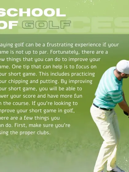 Your short game is critical for lowering your score. A key part of that is ensuring you are using the proper clubs, like wedges and short irons, for chipping and putting.