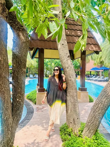 The perfect outfit for enjoying some sunkissed moments and poolside peace.