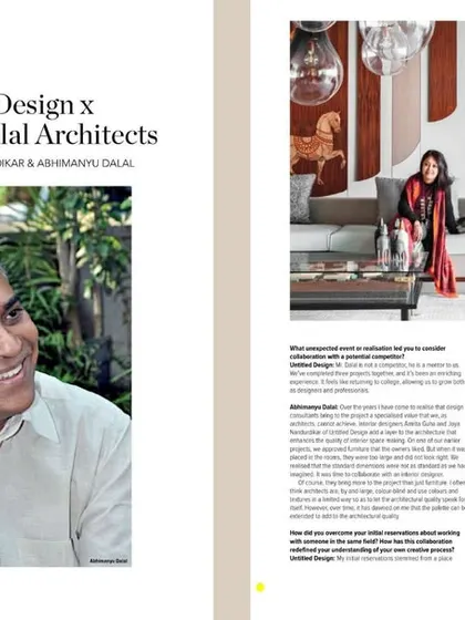 Our collaboration with Abhimanyu Dalal Architects was featured in Architecture + Design Magazine's Collaboration Special. The article delves into the synergy and shared passion that brought the Bammi Residence to life.