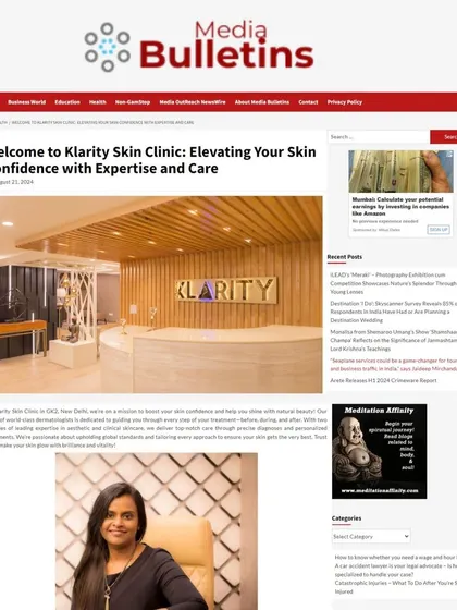 Here is our feature in Media Bulletins, which showcased our clinic as a place that combines global standards with a personalized approach to help your skin glow with brilliance.