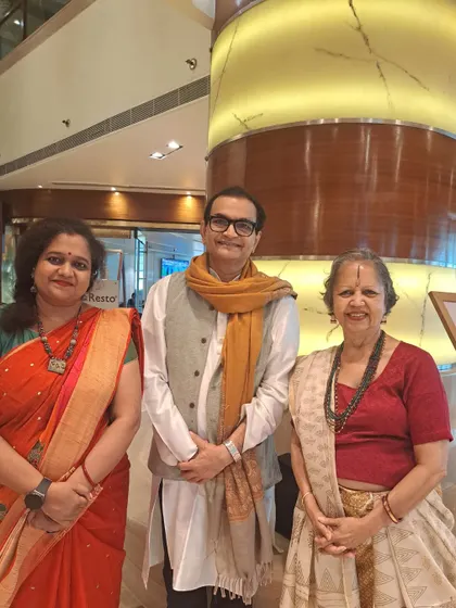 With the dynamic duo, Guru Kiran Subramanyam and Guru Sandhya Kiran.