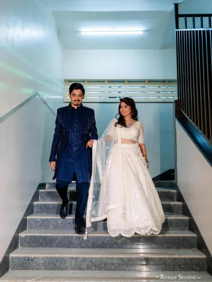 The complete look. They look like a true power couple, and I was so happy to help them find the perfect rental outfits for their special day.