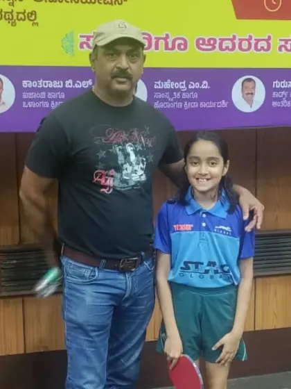 We believe in excelling in both sports and academics. Here is Coach Krunal Telang with Yukta Harsha, who won in the U-13 girls category at a recent tournament.