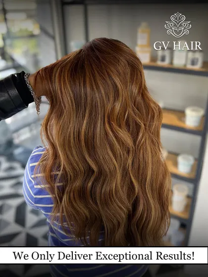 Healthy, luscious, and full of life. That’s the GV Hair promise, delivered with this beautiful brown color.