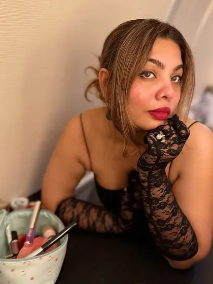 Getting ready in my hotel room in Paris. Even on vacation, I can't stay away from my makeup kit. It is my passion and my art.