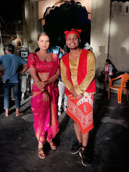 On set with the wonderful actress Neelam Giri for another upcoming song. I always have a great time working on these projects.