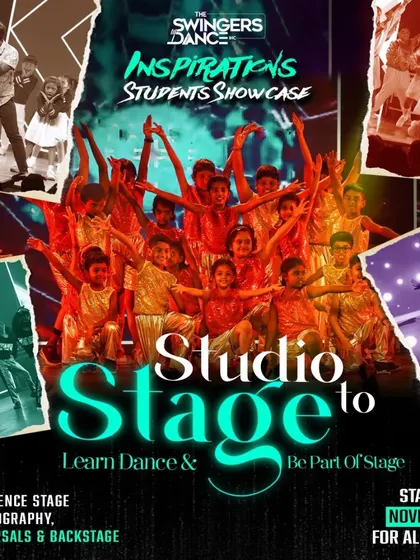 Learn dance and be part of the stage. This poster for our 'Studio to Stage' program highlights the incredible opportunity for students to perform.