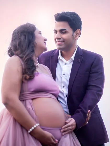 A close-up capturing the loving gaze between the parents-to-be. These intimate shots are just as important as the grand, scenic ones.