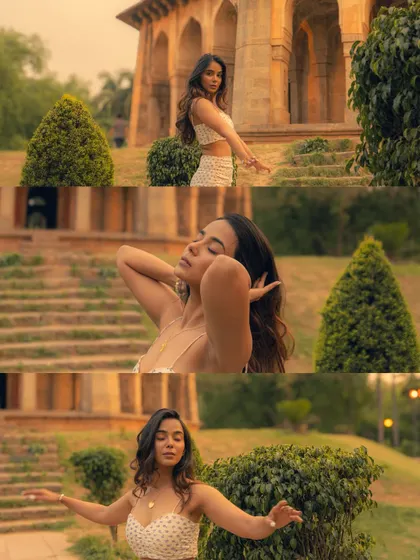 A series of portraits set against the beautiful backdrop of a historical monument. The soft evening light and classic architecture add a timeless quality to the images.