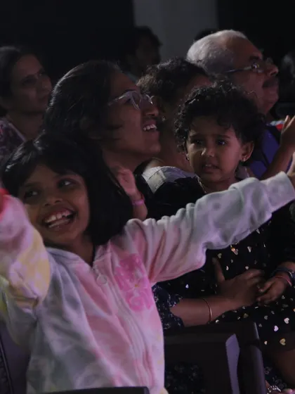 The smiles and laughter from the audience are what it's all about. Another great shot of the crowd at NIT Trichy.