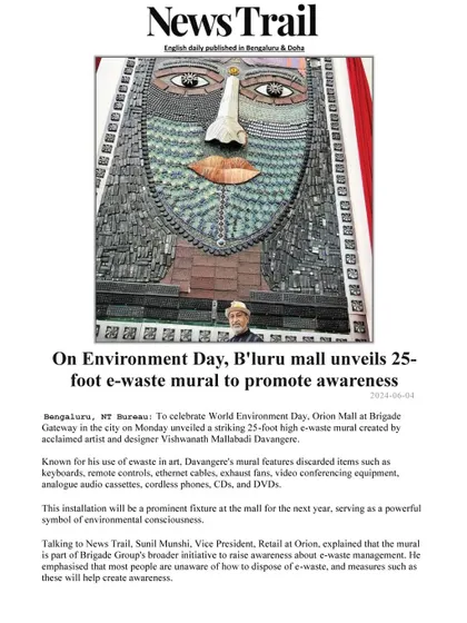A duplicate of the News Trail article about my mural.
