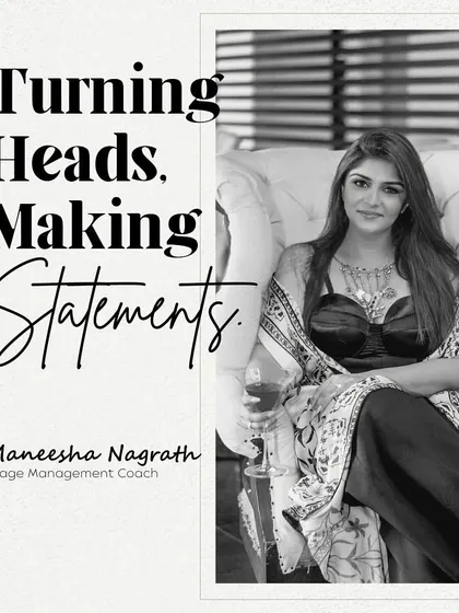 "Turning Heads, Making Statements." A bold graphic promoting my styling services.
