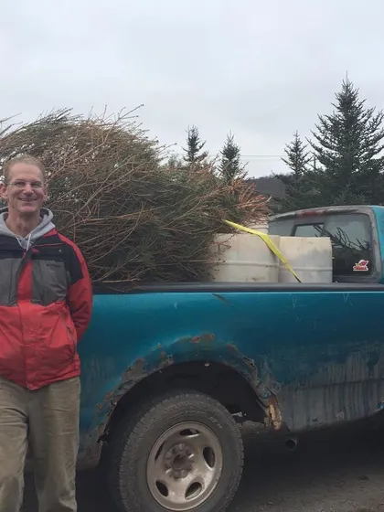 Our volunteer Gary, who helps with the pickups. Community support is essential, especially when facing so many challenges. We couldn't do it without people like him.