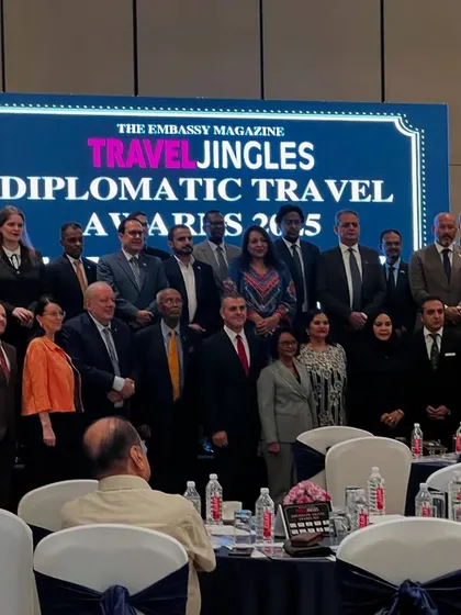 The august gathering of ambassadors and dignitaries who watched my students perform at the Diplomatic Travel Awards. It was an honor for them to present our art to such a global audience.