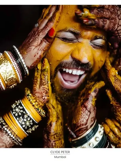 This photo of a groom's Haldi ceremony won my 8th Fearless Award. The raw emotion and vibrant colors are what I strive to capture in my documentary wedding photography.