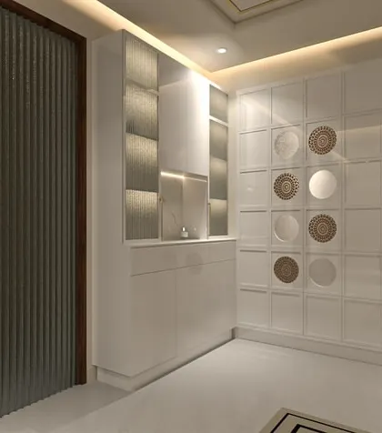 This minimal dining room concept is an invitation to slow down and savor the moment. I used a neutral palette, textured walls, and clean lines to create a serene and uncluttered space, proving that simplicity can be incredibly sophisticated.