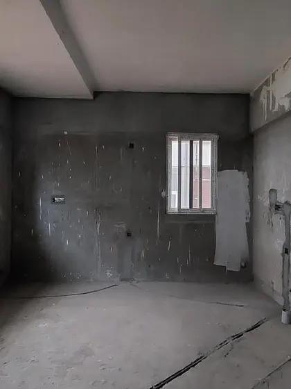Before: The kitchen space in 'House of Kismish' was a bare shell, waiting for a new story.