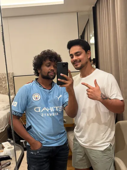 Another angle of Ishan Kishan's fresh cut.