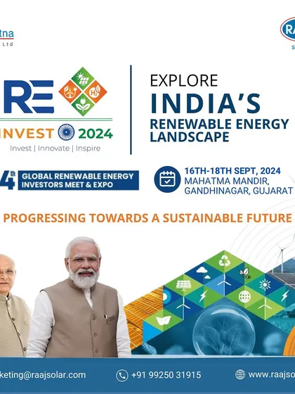 We are proud to be a part of RE-Invest 2024, the global renewable energy investors meet. We are committed to progressing towards a sustainable future and supporting India's renewable energy goals.