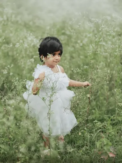 A moment of quiet exploration in the beautiful, natural setting.