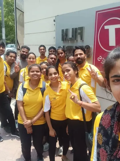 A happy selfie of our team outside the T-Series office. These events are not just about performance but also about building camaraderie and creating lasting memories.