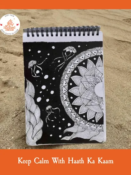 A line, a loop, a swirl. Sometimes that’s all it takes to feel a little lighter. These beautiful pieces were created by members of our community who turn to art for mental well-being.