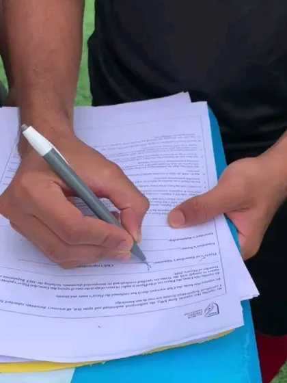 The official signing, a culmination of years of hard work for our player Ashwin.