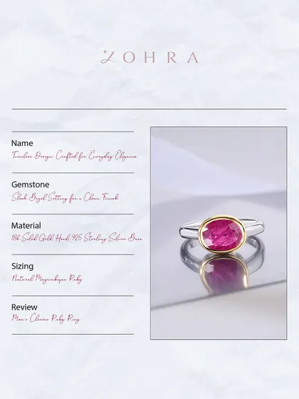 For the man who values individuality. This Mozambique Ruby Ring, crafted in 18K Gold over 925 Sterling Silver, is a symbol of strength and style. Jewellery is not just for women; it is a statement of character, confidence, and legacy.