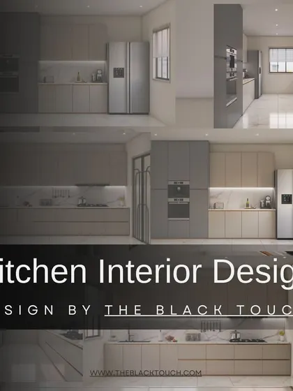 A collage of 3D views for a kitchen project, showing different angles and design possibilities. This helps our clients visualize the final outcome before we even begin construction.