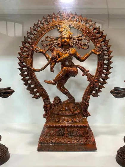 This beautiful sculpture of Nataraj, flanked by attendants, represents the form and the formless. It is a constant inspiration, reminding me of the cosmic dance of creation and destruction that yoga helps us navigate.