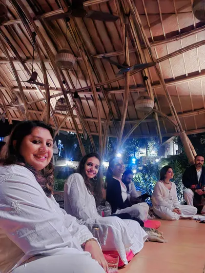 The smiles of our sangha during a retreat. It is a joy to see everyone relaxed and connecting with each other in such a beautiful, natural setting.