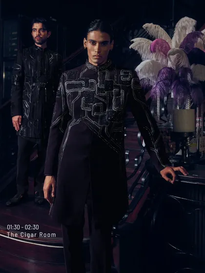 Finesse in the foreground. These are not just outfits; they are stories wrapped in silhouettes, ready to leave an impression deeper than the hour suggests.
