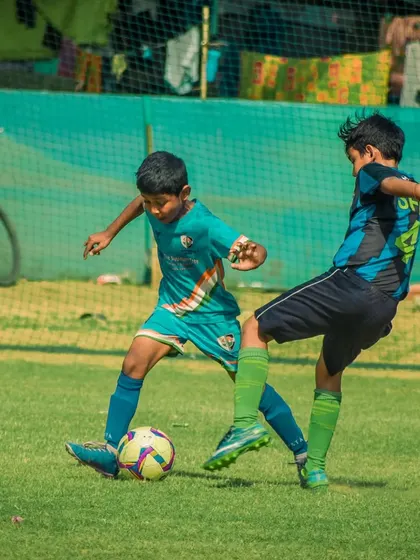 A clean tackle to dispossess an opponent.